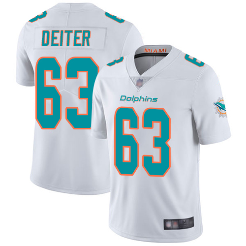 Nike Miami Dolphins #63 Michael Deiter White Men Stitched NFL Vapor Untouchable Limited Jersey->miami dolphins->NFL Jersey